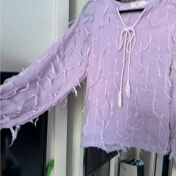 Purple set. office blouse and skirt S size. - Picture 6 of 8